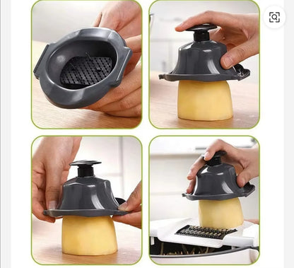 Smart Vegetable Cutter Bowl | Cut, Wash & Drain in Seconds!”