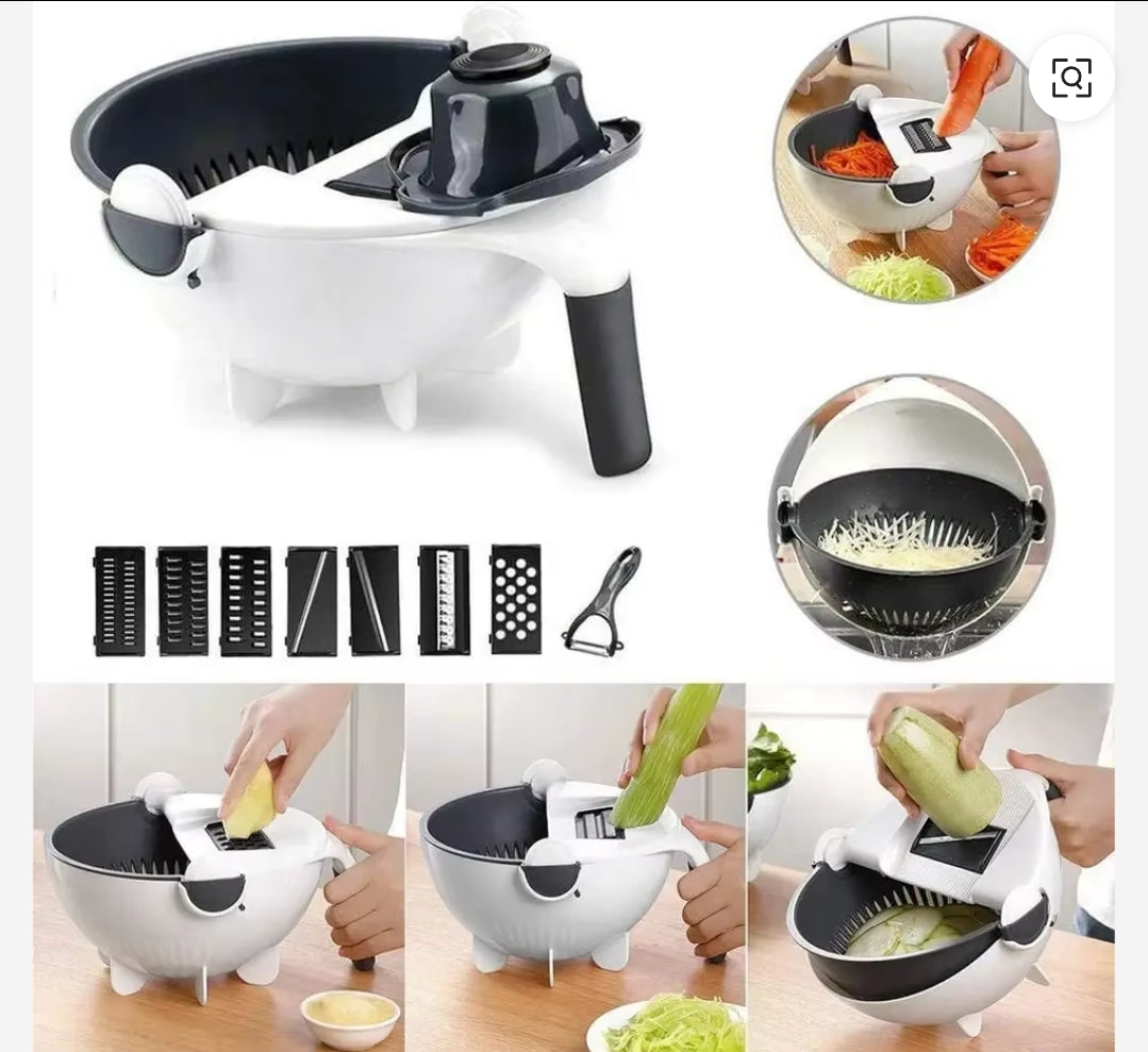 Smart Vegetable Cutter Bowl | Cut, Wash & Drain in Seconds!”