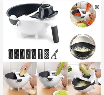 Smart Vegetable Cutter Bowl | Cut, Wash & Drain in Seconds!”